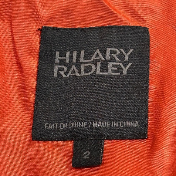 Hilary Radley Women's Double-Breasted Rust Wool Coat Size 2 - Picture 6 of 7